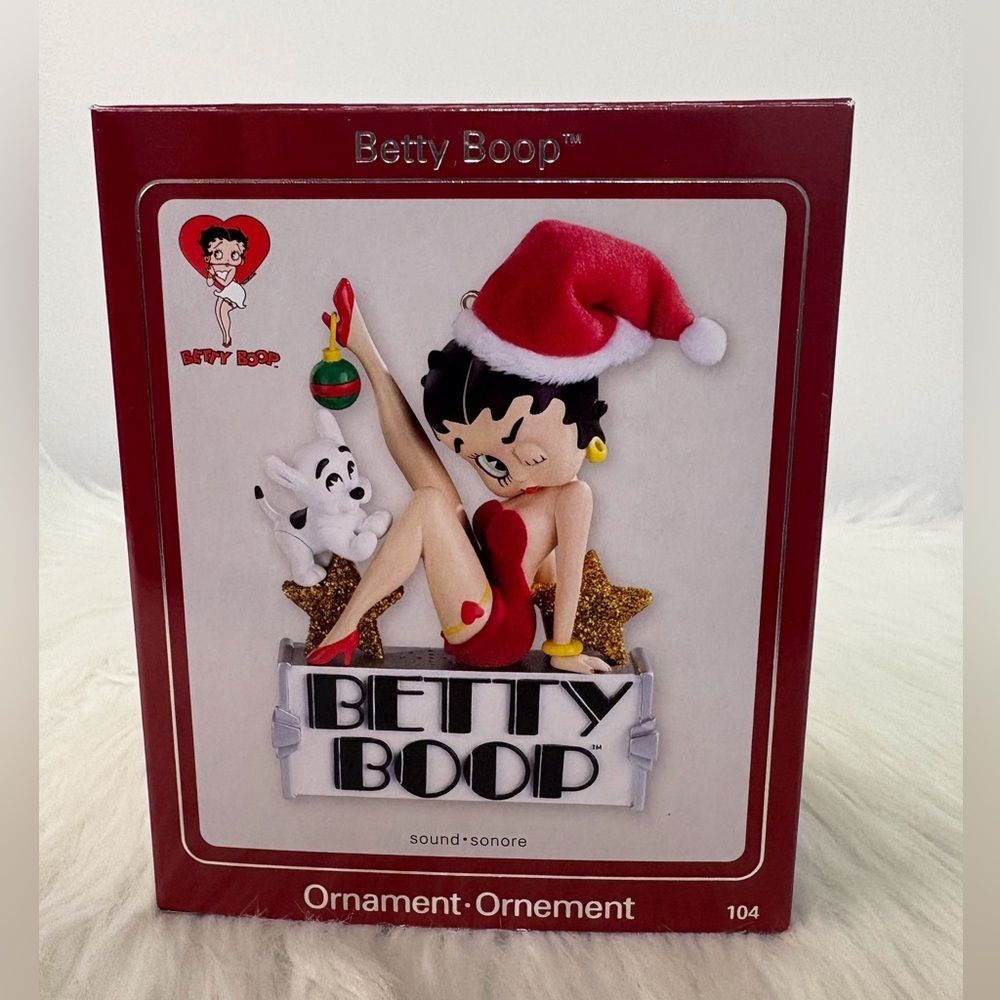 Betty Boop Festive Ornament - Red and Gold Carlton Cards Heirloom Collection